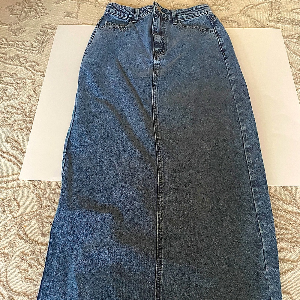 New Denim Maxi skirt